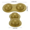 thumbnail image 2 of Unique Bargains 1 Pc Double Sphere Foot Massager for Home Gold Tone, 2 of 5