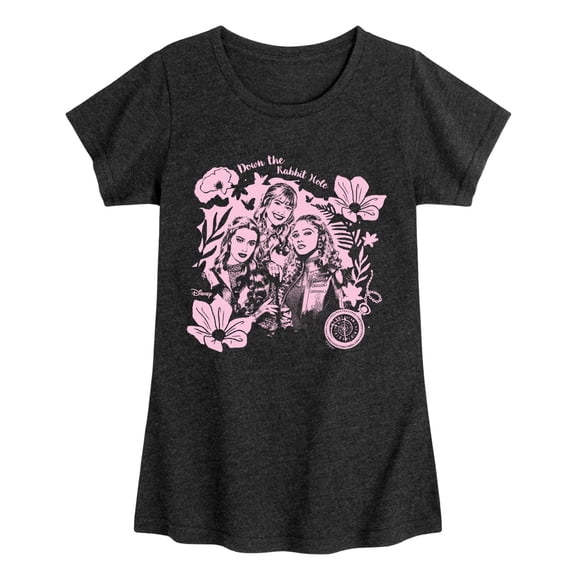 Descendants: Wicked Wonderland - Down The Rabbit Hole Girls' Fitted Short Sleeve Graphic T-Shirt