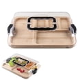 thumbnail image 4 of Shoreew Wooden Bento Box with Lid & Handle Multi-Compartment Lunch Container for Snacks And Entertaining Portable Leak-Proof Charcuterie Board for Meal Prep, 4 of 7