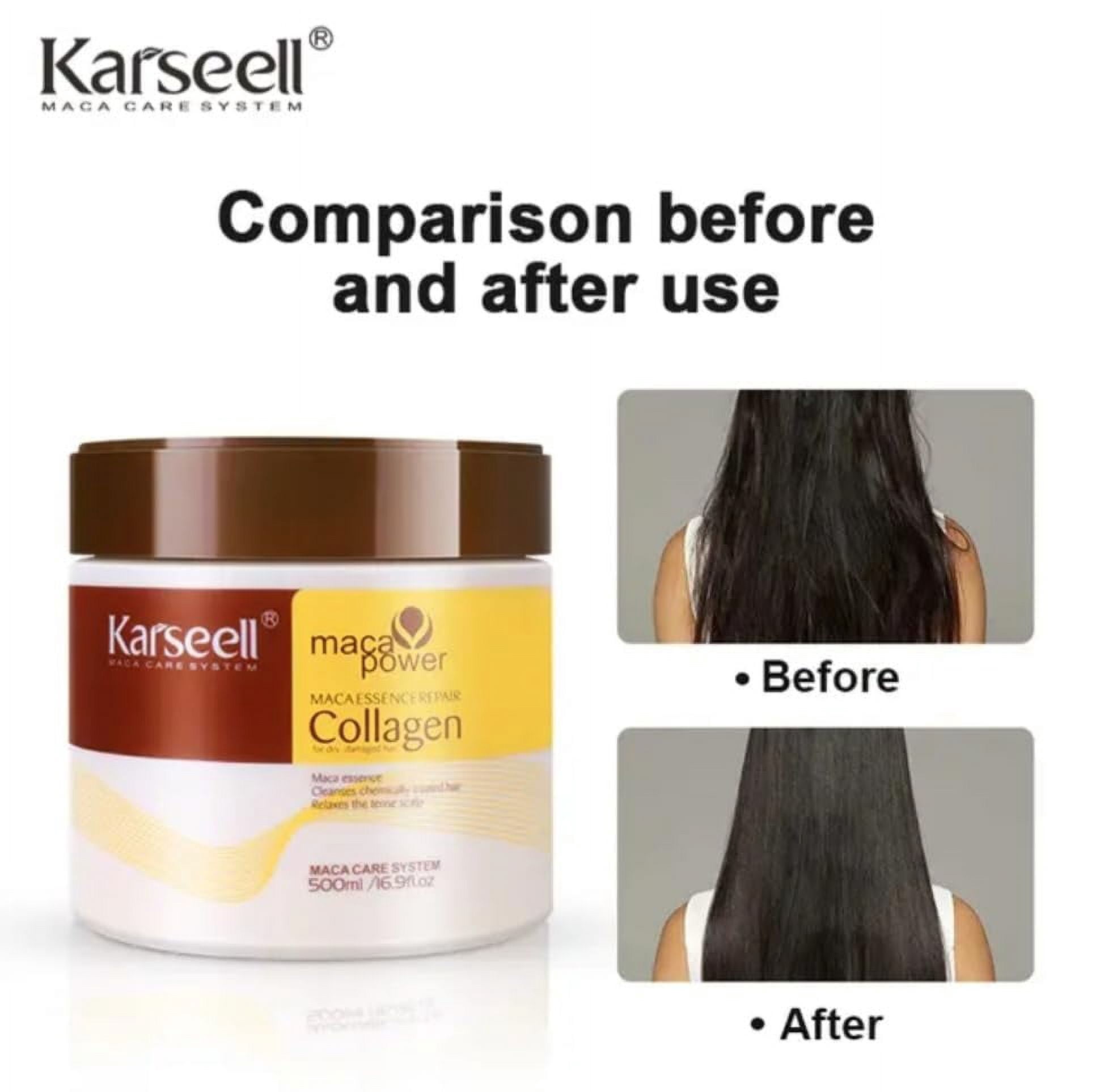 Karseell Maca Essence Repair Collagen Hair Treatment 500ml / 16.91oz EXP: 3/2027