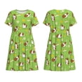 thumbnail image 3 of Bixox Robe d'Été à Manches Courtes pour Femmes Robe Ample Longueur Genou avec Poches-Cochons d'Inde, 3 of 7