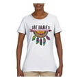 thumbnail image 3 of Colorful Neon Be Brave Dreamcatcher | Dean Russo Art Pop Culture Womens T-Shirt, White, XX-Large, 3 of 6