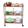 thumbnail image 4 of 3-Tier Moveable Kitchen Trolley Rolling Storage Rack Organizer with Wheels, 4 of 6