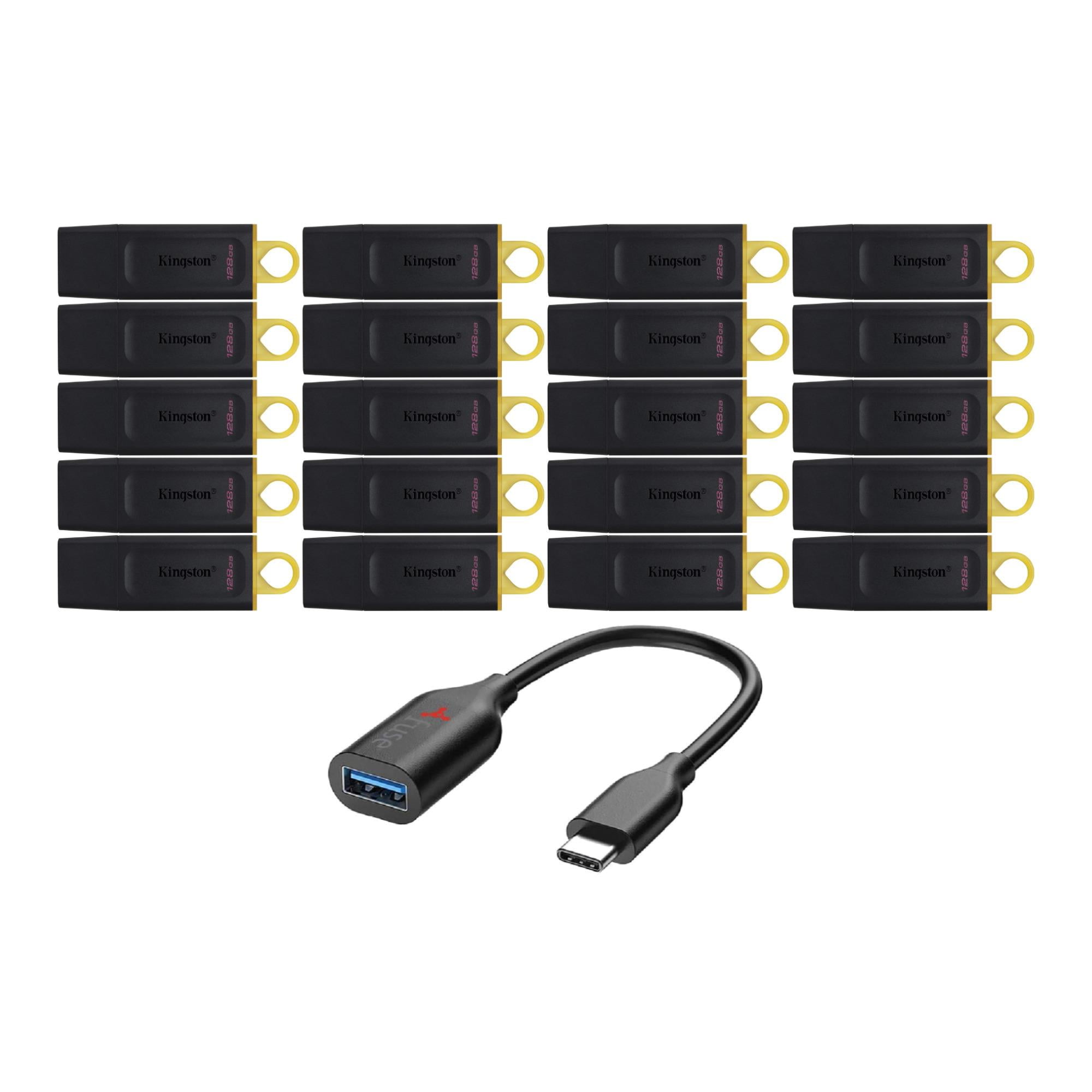 Kingston 128GB USB 3.2 DataTraveler Exodia Flash Drive(20Pack) w/ USBC Adapter