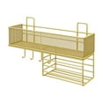 thumbnail image 1 of Estante de almacenamiento para baño, organizador de pared, moderno, de gran capacidad, ligero Oro, 1 of 9