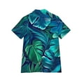 thumbnail image 5 of Hawaiian Shirts for Women Basic Collared Tee Shirt Coconut Palm Hawaii Style Tunic Blouses Button Down Short Sleeve Blouses Summer Beach Shirt Tropical Shirts Loose Flowy Cardigan, 5 of 6