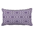 thumbnail image 1 of BOSDECO Housse de Coussin Motif Hexagonal Géométrique Violet 20x30 Pouces, 1 of 1