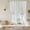 Cool Gray, variant on Teal Green Lines Tie Up Curtains 45 Inches Long, Kitchen Window Curtains Over Sink, Modern Vertical Striped Farmhouse Retro Small Window Curtains Balloon Curtains Valances for Bedroom/Cafe 34"x45"