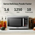 thumbnail image 2 of Toshiba 1.6 cu. ft. Microwave Oven with Inverter Technology, 1250 Watts, LCD Display and Smart Sensor, Stainless Steel, ML-EM45PIT(SS), 2 of 6