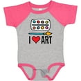 thumbnail image 3 of Inktastic Painting I Love Art Boys or Girls Baby Bodysuit, 3 of 5