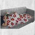 thumbnail image 6 of Glamour Soft Flannel Fleece Throw Blanket, Woman Lips Behind the Bars Female Love Romance Valentines Day Print, Cozy Plush for Indoor and Outdoor Use, 60" x 80", Scarlet White and Grey, by Ambesonne, 6 of 6