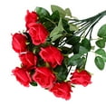thumbnail image 1 of nipocaio Red Rose Artificial Flower Bouquet decoration (43cm), 1 of 5