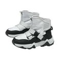 thumbnail image 2 of Boys Girls Platform Non Slip Mid Calf Snow Boots Winter Warm Fleece Lined High Top Slip On Sneakers, 2 of 4