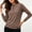 Coffee, variant on IUYRTFE Women's Half Button Mock Neck Long Sleeve Sweatshirt Drop Shoulder Casual Pullover Top