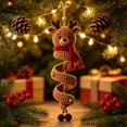 thumbnail image 4 of Amigurumi Crochet Kit Christmas Reindeer Ornament Handmade Holiday Craft Supplies For Beginner DIY Decor, 4 of 5