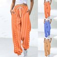 thumbnail image 1 of WRKEKC Women Color Block Joggers Printed Drawstring Ankle Pants Casual Lounge Wear with Pockets, 1 of 5