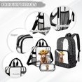 thumbnail image 3 of Kuiaobaty Highland Cow Print Clear Backpack Set for Girls Boys Sunflower Printed Clear Bookbags and Lunch Bag Set Leopard Print Backpack and Pencil Case for School, Grey, 3 of 5