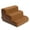 Caramel & Chocolate, variant on Dubb Pet Steps - Orthopedic Foam Pet Stairs with Sherpa Cover - 4 Stairs, Grey & Charcoal