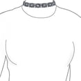 thumbnail image 3 of Bling Jewelry Womens  Concho Faux Turquoise Choker Necklace in Oxidized Silver, 3 of 4