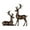 Bronze, variant on kowaku 2 Pieces Deer Sculpture Statue Modern Reindeer Figurine Tabletop Animal Ornament Craft Pp Material Suitable for Entryway Office Living Room Home Decor Silver