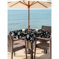 thumbnail image 2 of Outdoor Tablecloth with Umbrella Hole and Zipper, Christmas Snowflakes Square Table Cloth 60x60 Inch Waterproof Tablecloth, Xmas Winter Watercolor Black White Picnic Table Cover for Patio Camping, 2 of 7