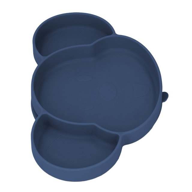 Plato De Comida Para Bebé, 3 Divisores, Forma De Oso Lindo, Placa De Succión De Silicona Para Bebé Para Bebé