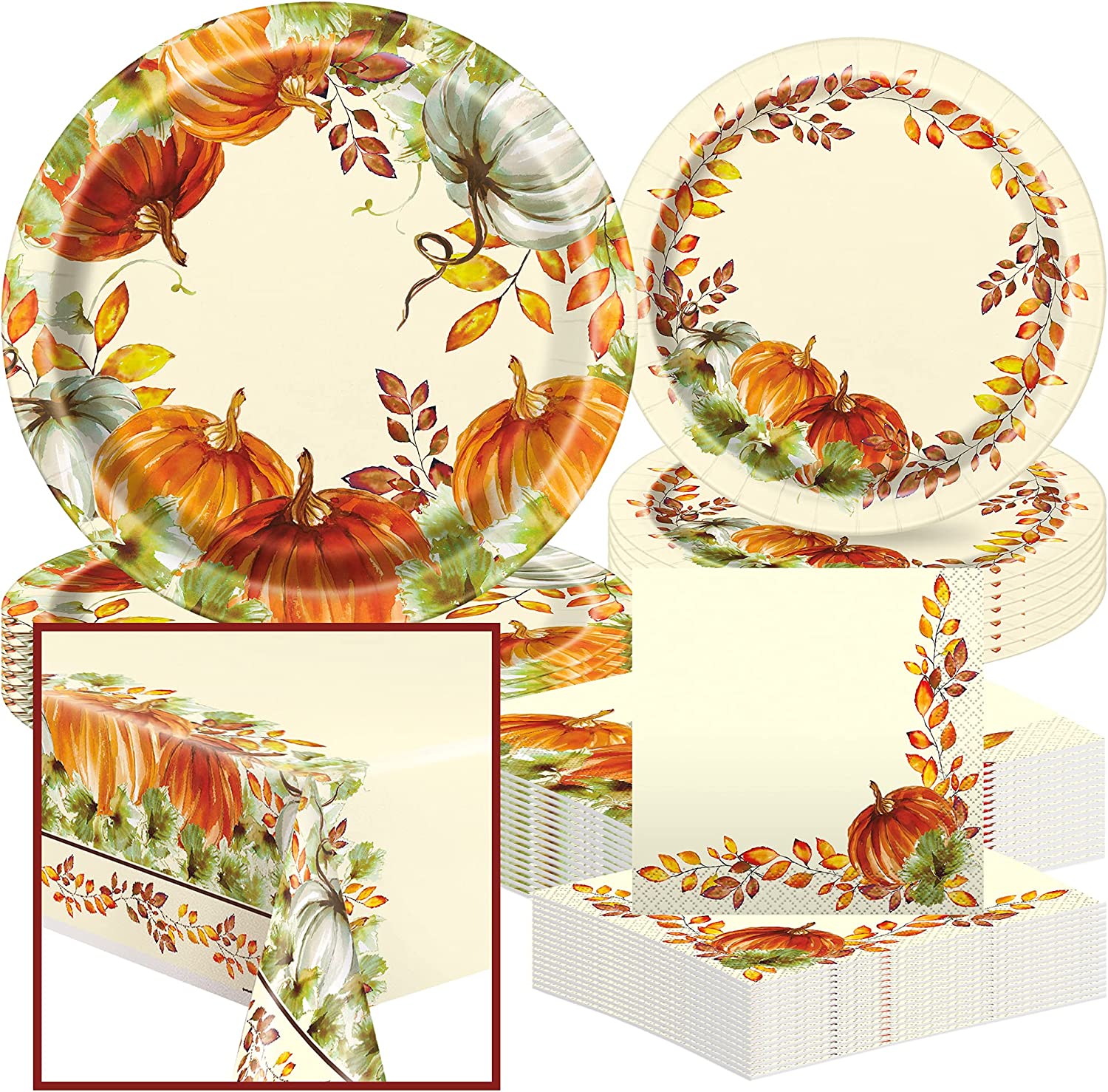 Autumn pumpkin tableware necessities dinner and dessert plates, lunch