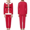 thumbnail image 2 of Renewold Thermal Pajama Set for Boys Soft Gingerbread Man Long Sleeve Tee Sweatpants 2PCS Casual Christmas Lounge Wear Jogger Walking Home Life Sleepwear Size 5-6, 2 of 5
