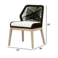 thumbnail image 5 of Jacob 23 Inch Set of 2 Dining Chairs with Rope Back, Fixed Seat, White- Saltoro Sherpi, 5 of 5