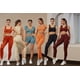 thumbnail image 2 of Leggings acanalados, pantalones, chaleco, sujetador, Top corto, traje de Yoga, ropa de gimnasia para mujer, entrenamiento, Fitness, gimnasio, ropa deportiva, traje deportivo, ropa de entrenamiento, 2 of 5