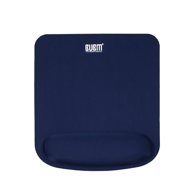 Ergonomic Memory Foam Wrist Rest Mouse Pad - BUBM Slow Rebound Comfort Hand Support with Smooth Lycra Surface, Anti-Slip Thickened Rubber Base, Relieves Wrist Fatigue for Office/Computer Use - Dark