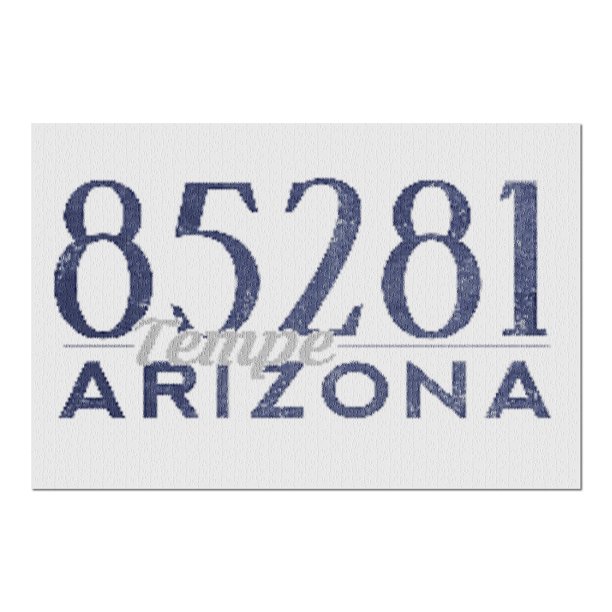 Tempe, Arizona 85281 Zip Code (Blue) (20x30 Premium 1000 Piece Jigsaw