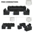 thumbnail image 2 of MRUAKA 7 Pieces Patio Conversation Set, Outdoor Sectional PE Rattan Wicker Furniture Seat,BLACK, 2 of 7