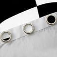 thumbnail image 4 of Homewish White Black Blackout Curtains Set of 2 (52x84 Each),Modern Asbtract Geometric Window Curtains,Minimalist Style Curtains and Drapes For Men Women,Super Cozy Room Decor, 4 of 6