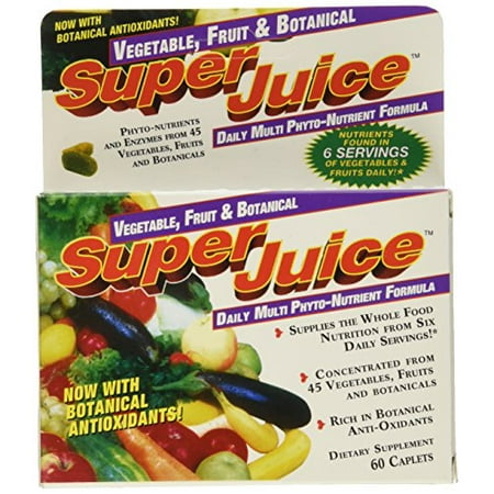 2 Pack Super Juice Vegetable Fruit Daily Multi Phyto-Nutrient 60 caplets