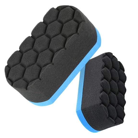 Tire Hex Grip Applicator - Tire Shine Car Detailing Foam Sponge Tool | Car Cleaning Supplies After Car Wash Tire Cleaner | for Vinyl Rubber & Trim Accessories | Wheel Cleaner Rim (2 Pack)
