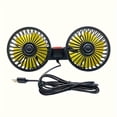 thumbnail image 1 of Chok Car Fan  Car Small Air Conditioner  Double-headed Rear Rear Fan  Powerful Wind  5pcs Wind Leaf  360 Degree Rotation  Extra High Wind Volume  Ultra Bass Running  Clip Installation Eas, 1 of 7