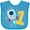 Turquoise, variant on Inktastic Rocket Spaceship Happy First Birthday Boys or Girls Baby Bib