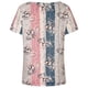 thumbnail image 5 of Puntoco moda mujer causal impresión blusa manga corta camiseta verano botón tops Puntoco Puntoco-2854, 5 of 8