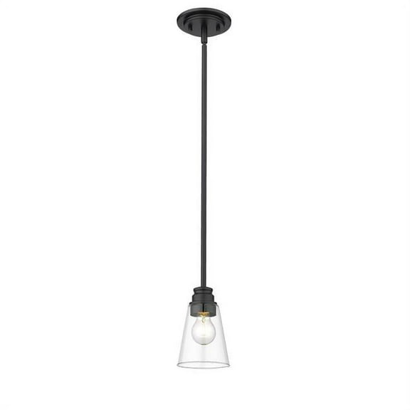 Z Lite 428MP-MB Annora Contemporary, Utilitarian Matte Black Mini Pendant