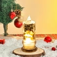 thumbnail image 4 of Christmas Exquisite Flameless Candles Liquid-Filled with Christmas Theme Figurine Inside Transparent LED Electric Candles Warm Glow Handheld & Portable Battery Operated Winter Home Decor for Holidays, 4 of 7