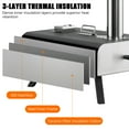 thumbnail image 3 of Yeshouse horno de pizza para exteriores, portátil y multicombustible, incluye piedra, pala, termómetro y bolsa de transporte, de acero inoxidable, ideal para jardín, camping o patio, 3 of 8