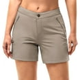thumbnail image 1 of 33,000ft Women's Hiking Shorts Quick Dry Cargo Shorts for Golf Camping Travel Dark Khaki 14, 1 of 6