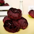 thumbnail image 2 of Efavormart 10 Pack - 3" Burgundy Silk Peony Flower Heads, Artificial Peonies For Flower Arrangement - DIY, Wedding Ceremonies, Bridal Bouquets, Table Centerpieces, Parties, Flower Wreath, 2 of 11