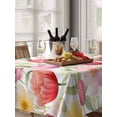 thumbnail image 6 of Spring Tulip Table Cloth, Summer Floral Botanical Elegant Waterproof Tablecloth for Rectangle Tables, Reusable Washable Fabric Table Cover for Restaurant Kitchen Dining Tables 60"x102", 6 of 6
