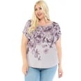 thumbnail image 4 of Plus Size Crew Neck Dolman Short Sleeve Print Top, 4 of 4