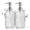 White, variant on JOGGEIL 2Pcs Glass Soap Dispenser, 18Oz Refillable Hand Soap Dispenser with Rust Proof Stainless Steel Pump, Gem Pattern Design for Kitchen and Bathroom,White