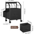 thumbnail image 3 of Small File Cabinet Rolling Filing Cabinet for Under Desk with Divider Single Non-Woven Fabric Drawer File Organizer for A/Letter Size Documents Under Desk Storage Rustic FCHR, 3 of 9