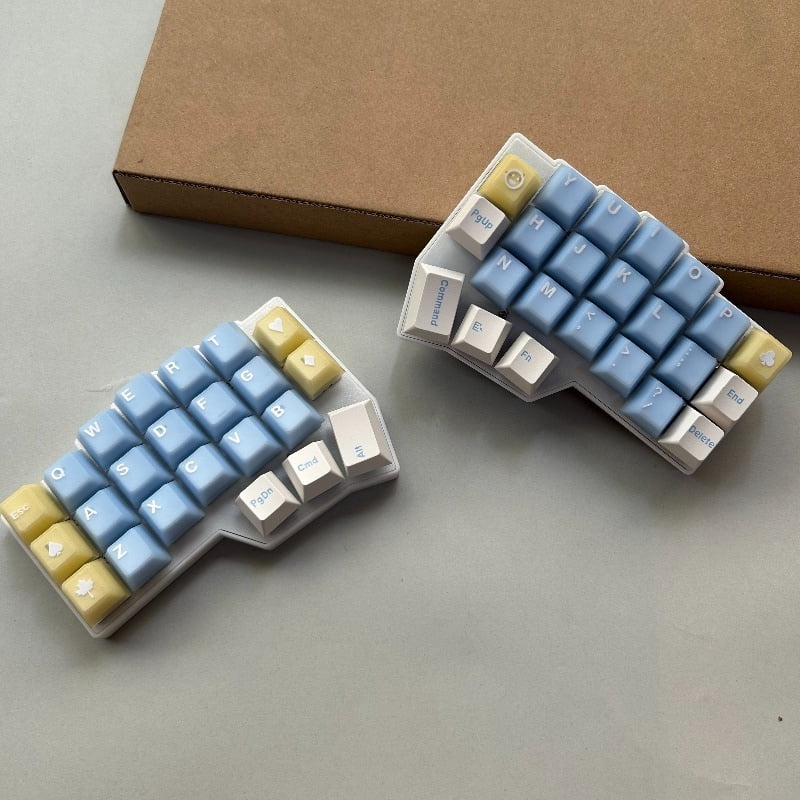 Corne V4 Split Ergonomic Mechanical Keyboard, 42-Key Hot Swappable RGB QMK/VIA RGB with Soft Keycaps for Gaming
