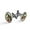 Color 2, variant on Men's Classic Stainless Steel, Vintage Sugar Skull Flowers Cufflinks Business Wedding Shirts, Black